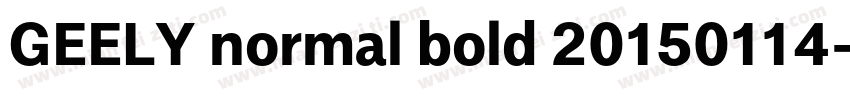 GEELY normal bold 20150114字体转换